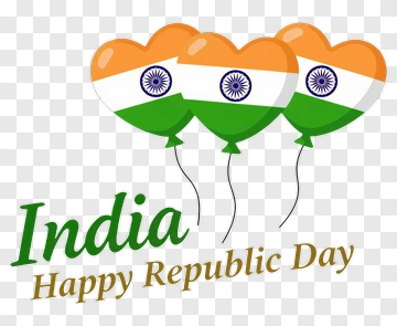Happy Republic Day Balloons For India PNG