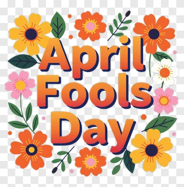 April Fools Day Floral Design PNG