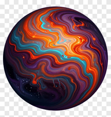 Colorful Abstract Planet PNG
