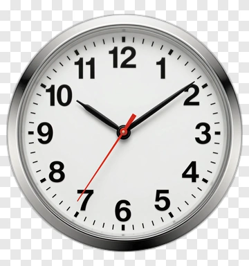 Wall Clock Showing Time PNG