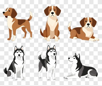 Cartoon Dogs Collection PNG