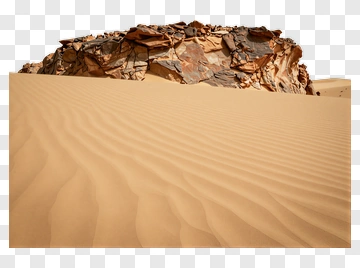 Desert Landscape With Rock Formation PNG