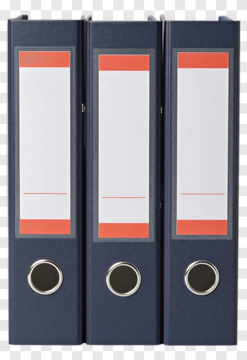 Three Blue Ring Binders PNG