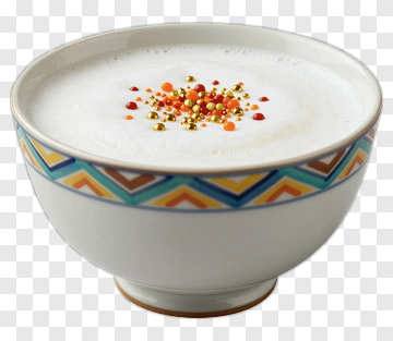 Bowl Of Creamy Dessert Topped With Colorful Sprinkles PNG