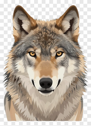 Realistic Wolf Portrait PNG