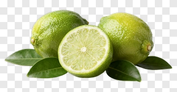 Fresh Limes With Green Leaves PNG