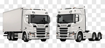 White Scania Truck PNG