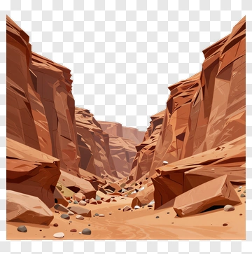 Desert Canyon Landscape PNG