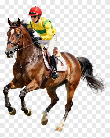 Jockey Riding A Horse PNG
