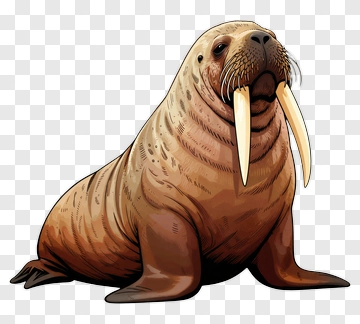 Cartoon Walrus PNG
