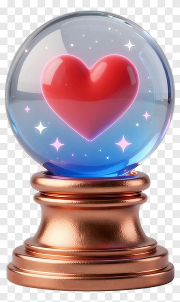 Heart Inside A Crystal Ball PNG