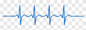 Blue Heartbeat Line Graphic PNG