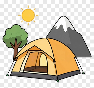 Camping Tent In A Mountain Scene PNG
