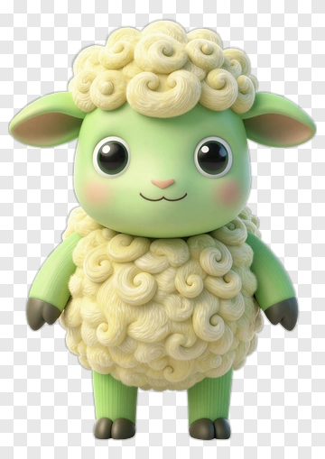 Cartoon Sheep Character PNG