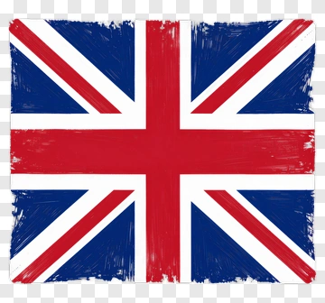 British Flag With Brush Stroke Effect PNG