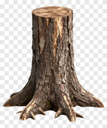 Realistic Tree Stump PNG