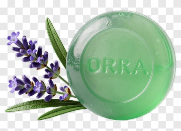Lavender Soap With Leaves And Flowers PNG