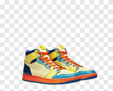 Colorful High-Top Sneakers PNG
