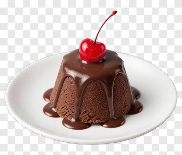 Chocolate Dessert With Cherry On Top PNG
