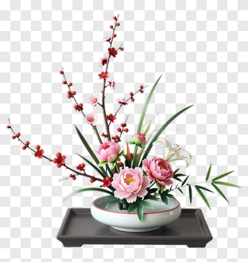 Flower Arrangement In A Bowl PNG