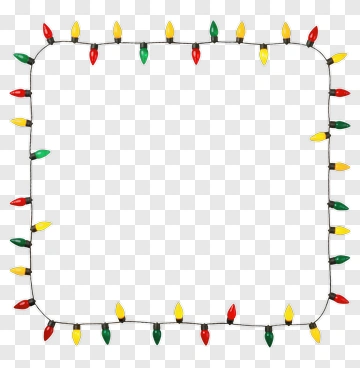 Colorful Christmas String Lights PNG