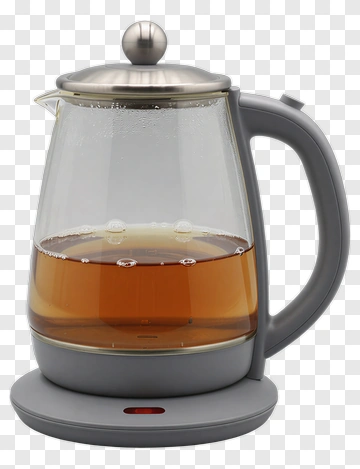 Electric Tea Kettle With Brewed Tea PNG