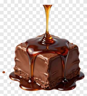 Chocolate Cake With Syrup Drizzle PNG