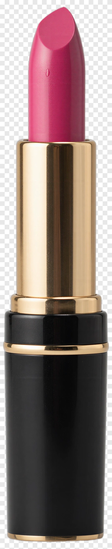 Pink Lipstick In Black And Gold Tube PNG