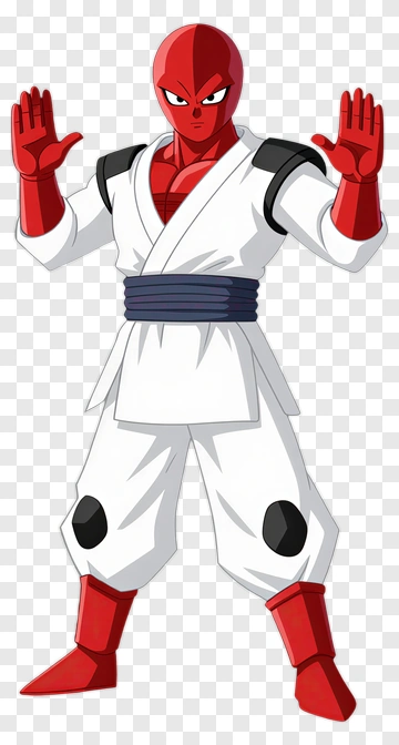 Red Martial Artist In White Gi PNG
