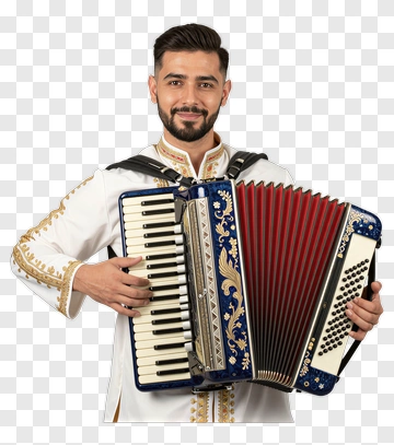 Musician Playing Accordion PNG