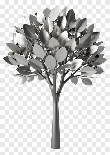 Silver Tree PNG