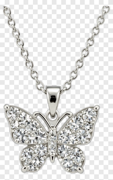 Butterfly Pendant Necklace PNG