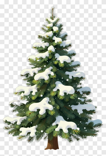 Snow-Covered Pine Tree PNG