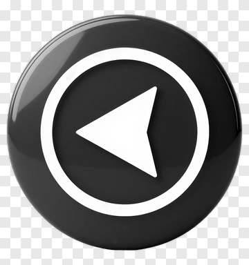 Black Circular Back Button PNG