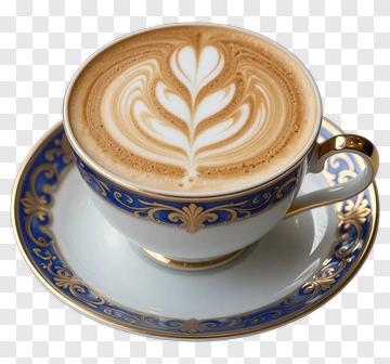 Coffee Cup With Latte Art PNG