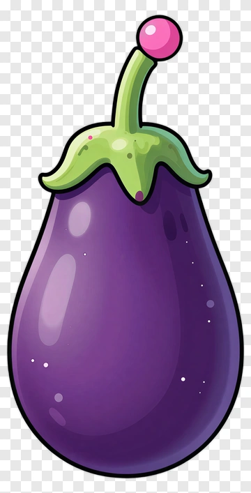 Cartoon Eggplant PNG