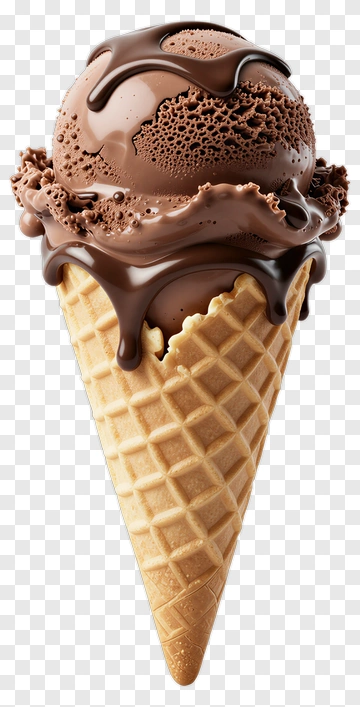 Chocolate Ice Cream Cone PNG