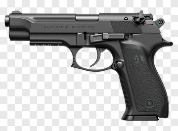 Handgun With Safety Features PNG