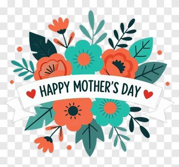 Happy Mother's Day Floral Arrangement PNG