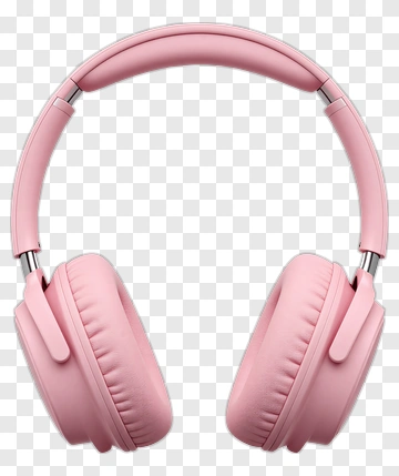 Pink Wireless Headphones PNG