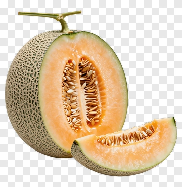 Fresh Cantaloupe With Slice PNG