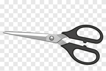 Scissors With Black Handles PNG
