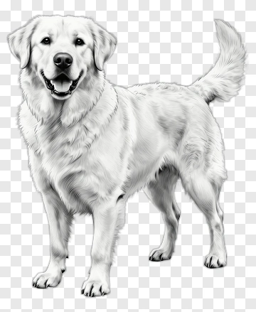 Realistic Golden Retriever Dog PNG