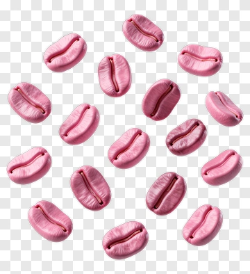Pink Coffee Beans PNG