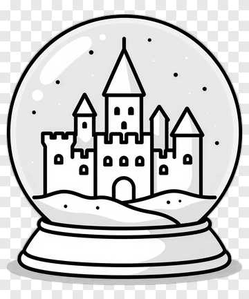Snow Globe With Castle PNG