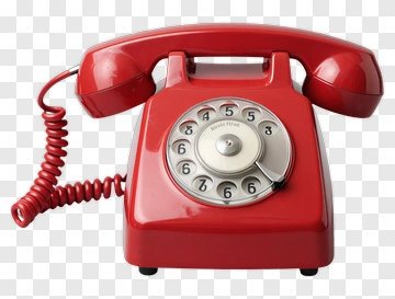 Red Rotary Telephone PNG