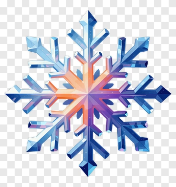 Colorful Snowflake PNG