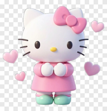 Cartoon Character Holding Hearts PNG