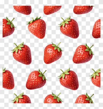 Colorful Strawberries Pattern PNG