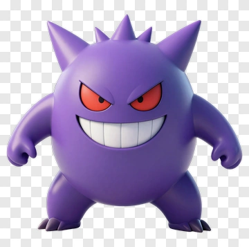 Cartoon Gengar Character PNG